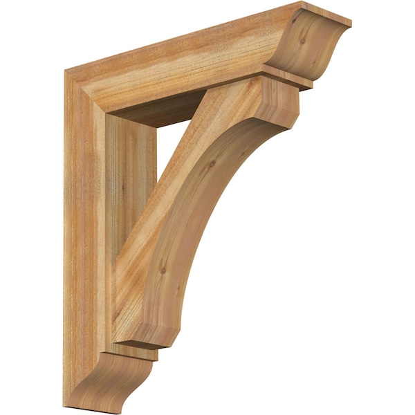 Ekena Millwork Legacy Traditional Rough Sawn Bracket w/ Offset Brace, Western Red Cedar, 8"W x 32"D x 36"H BKT0806X32X36LEC01RWR - main